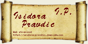 Isidora Pravdić vizit kartica